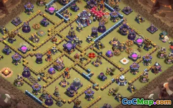 town hall 15, trophy/war base layout #43059