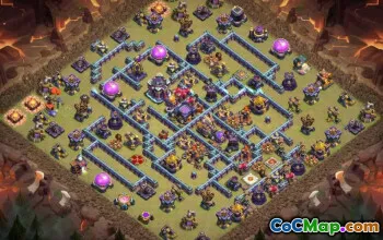town hall 15, trophy/war base layout #43138