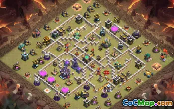 town hall 15, trophy/war base layout #43265