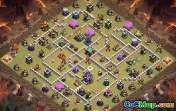 town hall 15, trophy/war base layout #43444