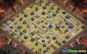 town hall 15, trophy/war base layout #43445