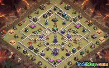 town hall 15, trophy/war base layout #43450