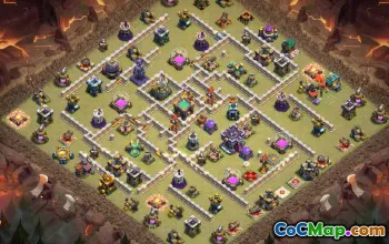 town hall 15, trophy/war base layout #43476