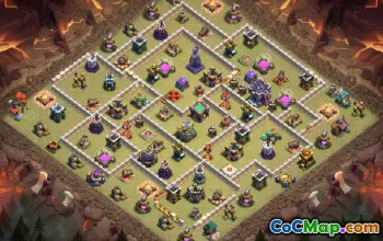 town hall 15, trophy/war base layout #43480
