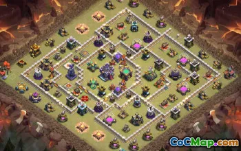 town hall 15, trophy/war base layout #43481