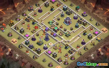 town hall 15, trophy/war base layout #43488