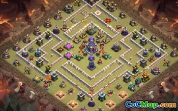 town hall 15, trophy/war base layout #43495
