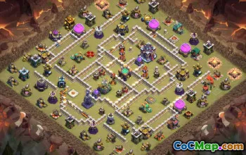 town hall 15, trophy/war base layout #43572