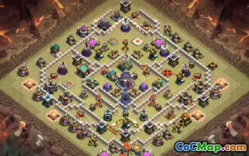 town hall 15, trophy/war base layout #43938