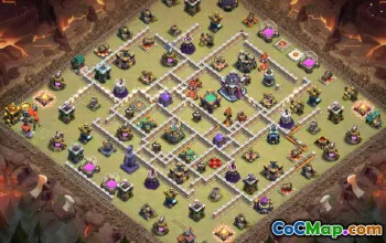 town hall 15, trophy/war base layout #44006