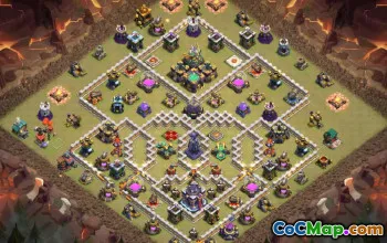 town hall 15, trophy/war base layout #44008