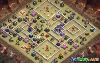 town hall 15, trophy/war base layout #44010