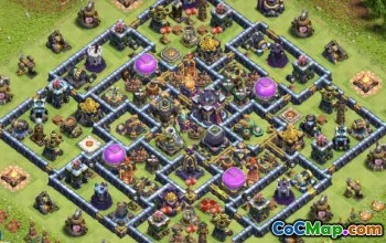 town hall 15, trophy/war base layout #44113