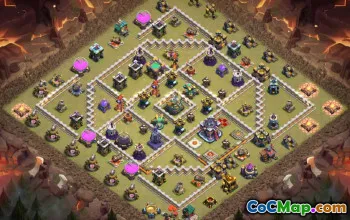 town hall 15, trophy/war base layout #44119