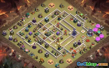 town hall 15, trophy/war base layout #44263