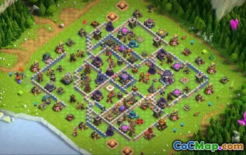 town hall 15, trophy/war base layout #44425