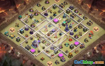 town hall 15, trophy/war base layout #44526