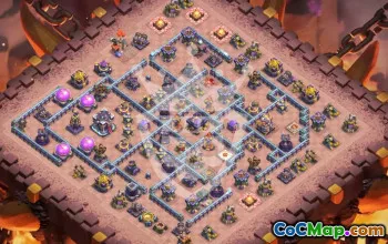 town hall 15, trophy/war base layout #44574