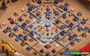 town hall 15, trophy/war base layout #44737