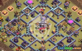 town hall 15, trophy/war base layout #45295