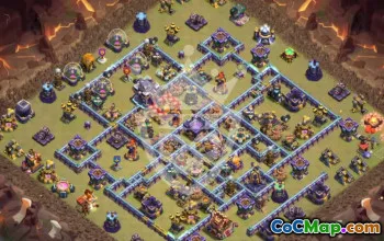 town hall 15, trophy/war base layout #45378