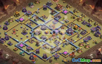 town hall 15, trophy/war base layout #46558