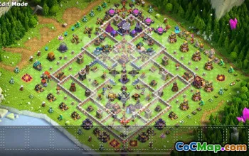 town hall 15, trophy/war base layout #47086