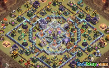 town hall 15, trophy/war base layout #47651