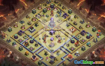 town hall 15, trophy/war base layout #48587