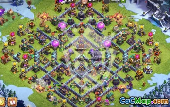 town hall 15, trophy/war base layout #48588