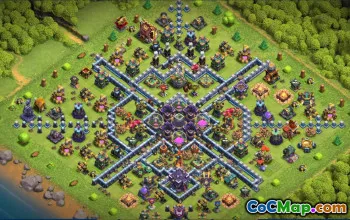 Top Town Hall 15 Base Layout with Link #49785
