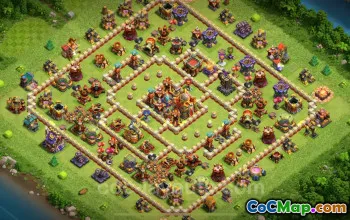 TH16 Defense Base with Link | Hybrid Trophy Hunter Clash of Clans 2025 #52495
