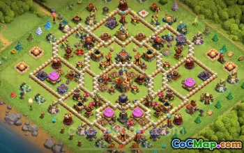 TH16 Farming Base 2024: Anti-3-Star-Hybrid-Link-Kopie #17754
