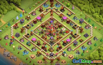 TH16 Farming Base Layout with Link - Anti 2 Stars 2025 #22338