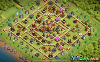 TH16 Farming Base Link - Anti Everything 2025 - COC Design #26233