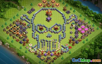town hall 16, funny/progress base layout #41459