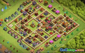 TH16 Trophy Base Copy for Clash of Clans 2025 - Defense Link #22235