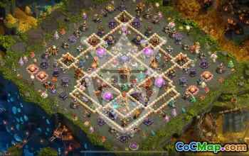 town hall 16, trophy/war/farming base layout #46179