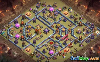 town hall 16, trophy/war/hybrid base layout #40298
