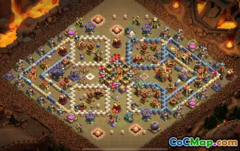town hall 16, trophy/war/hybrid base layout #41218