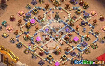 town hall 16, trophy/war/hybrid base layout #45935