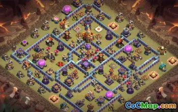 town hall 16, trophy/war base layout #40232