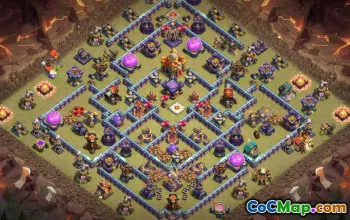 town hall 16, trophy/war base layout #40233