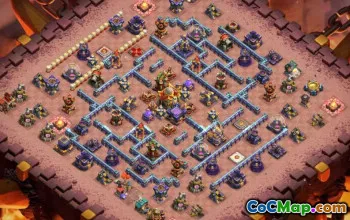town hall 16, trophy/war base layout #40300