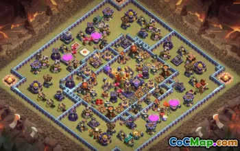 town hall 16, trophy/war base layout #40302