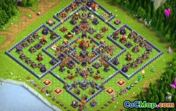 town hall 16, trophy/war base layout #40303