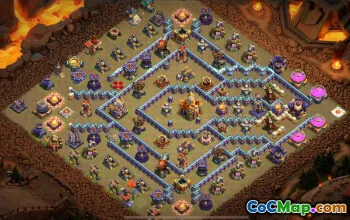 town hall 16, trophy/war base layout #40332