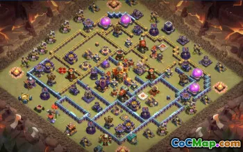 town hall 16, trophy/war base layout #40351