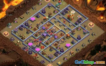 town hall 16, trophy/war base layout #40354
