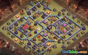 town hall 16, trophy/war base layout #40357